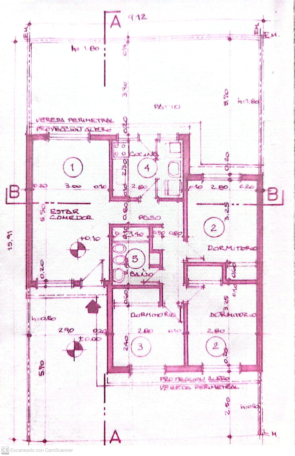 Casa de tres dormitorios